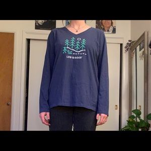 Life Is Good long sleeve v-neck